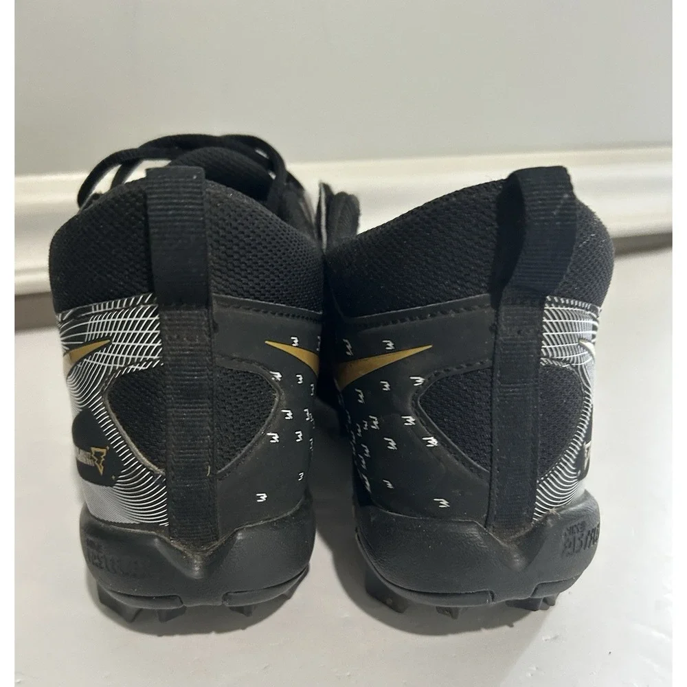 Nike Alpha Fastflex Cv0585-071 Baseball Football Cleat Black Gold EUC Youth 6